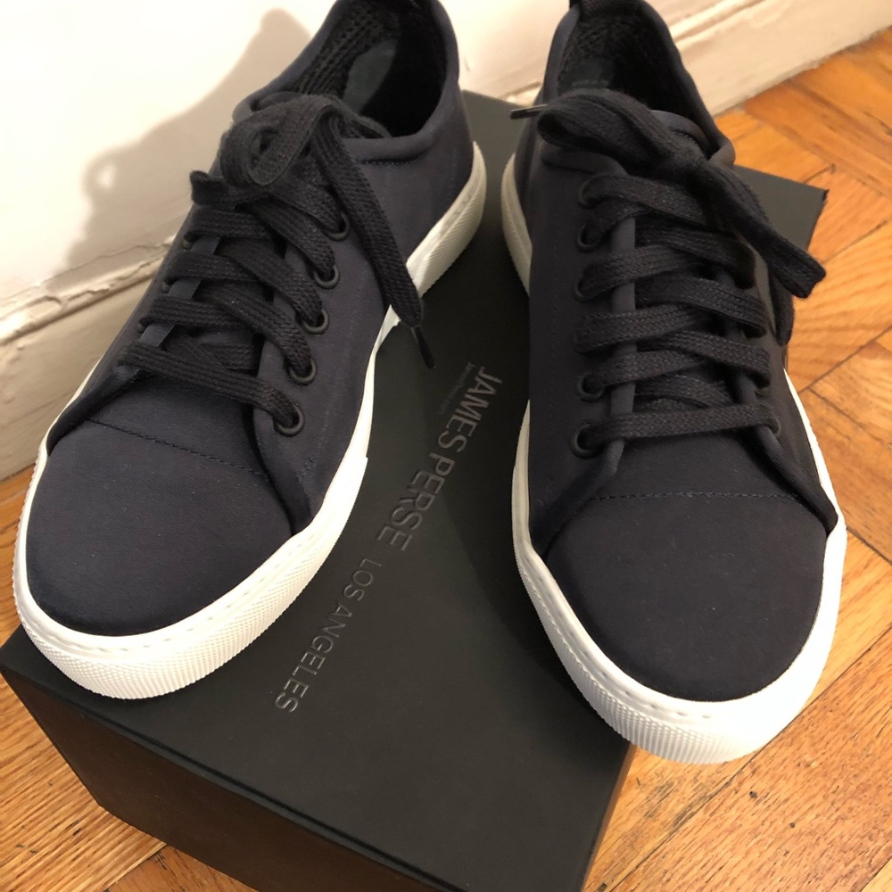 NWB James Perse Carbon Low Navy Nylon sneakers - Picture 2 of 8